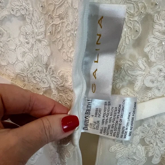 Galina Strapless Bridal or Quinceañera Gown- Midi Length - Picture 10 of 12